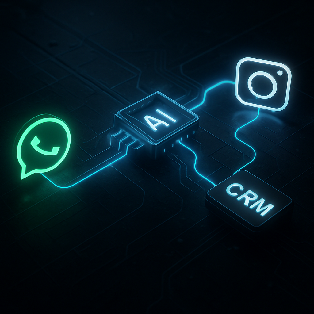 Automação omnichannel: integrando WhatsApp, Instagram e CRM